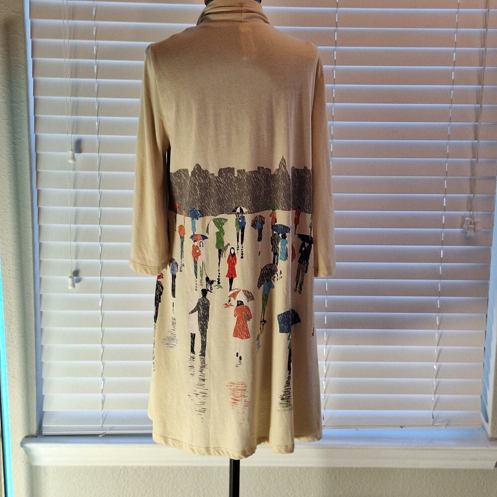 A Walk In The Park Size XL Open Front Long Light Duster Caridgan Sweater - Picture 6 of 12